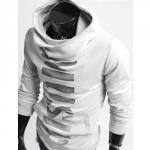 Hoodie Pull Sweat a col montant Homme Fashion Blanc